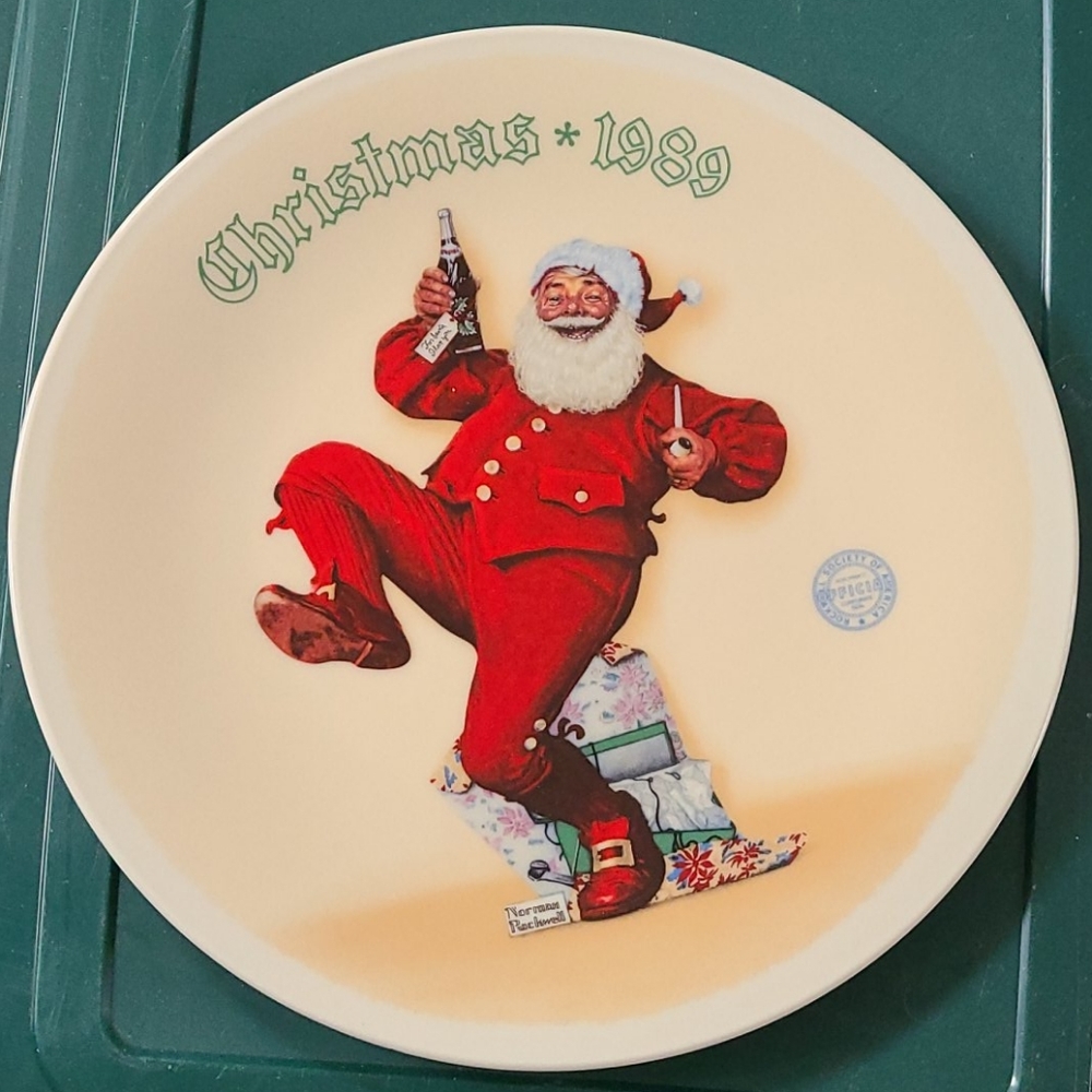 1989 Norman Rockwell Christmas  plate